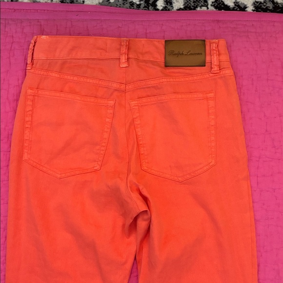 Ralph Lauren purple label Bright Orange Straight Leg Jeans, Size28 - Picture 8 of 9